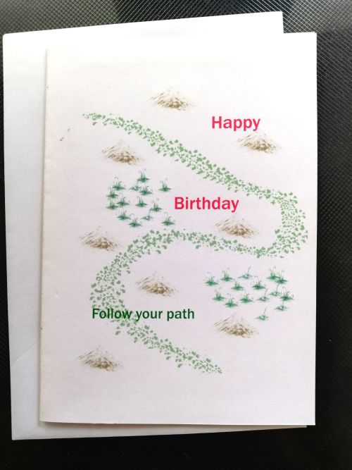 (image for) Mountain Path Birthday Card
